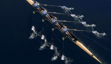 people rowing boat