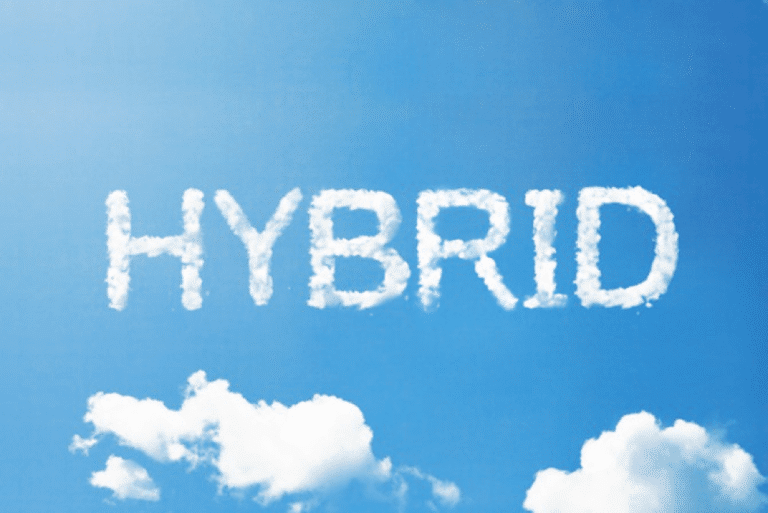 hybrid spelled out in the clouds
