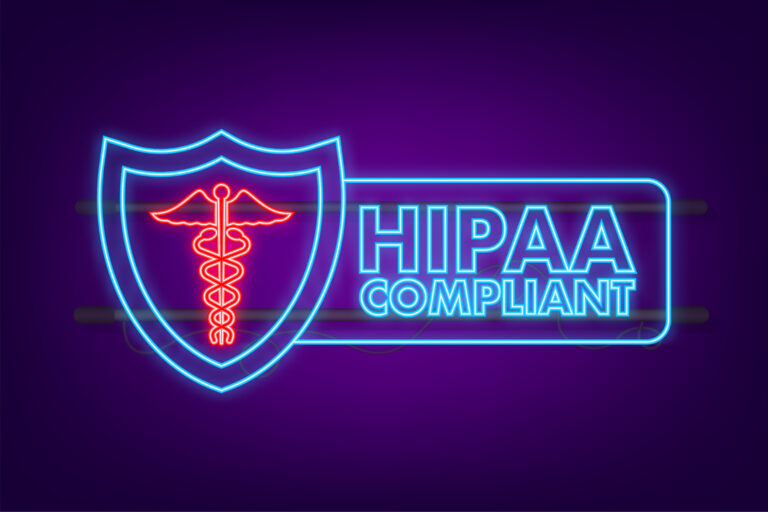 HIPAA compliant neon sign
