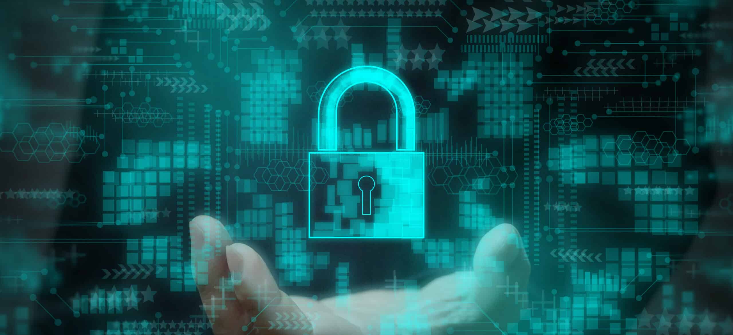 Digital-padlock-icon-in- businessman-hand-Data-protection-hpe-greenlake