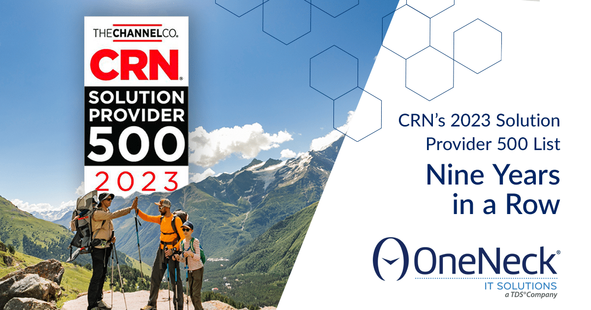 CRN Award with 2 hikers summiting a mountain
